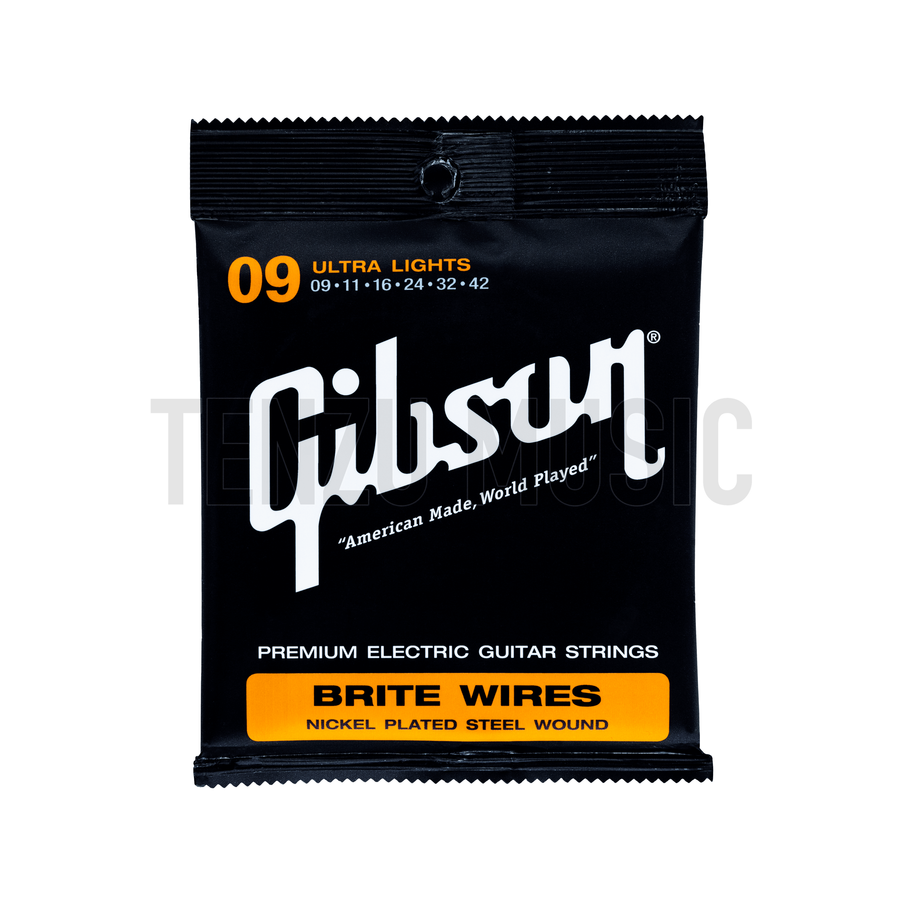 سیم گیتار Gibson Brite Wires Nickel Plated Steel Wound Medium Light 9-42