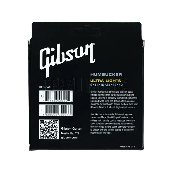 سیم گیتار Gibson Humbucker Special Alloy Wound Ultra Light 9-42