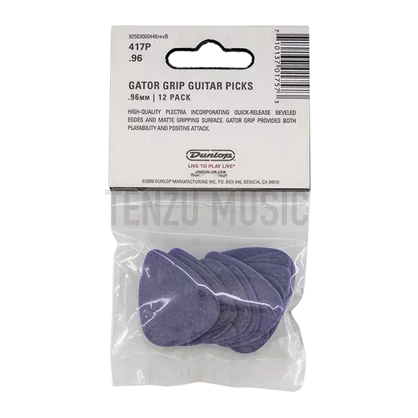 Dunlop 417P.96 Gator Grip, Violet, .96mm, (12 Pack)