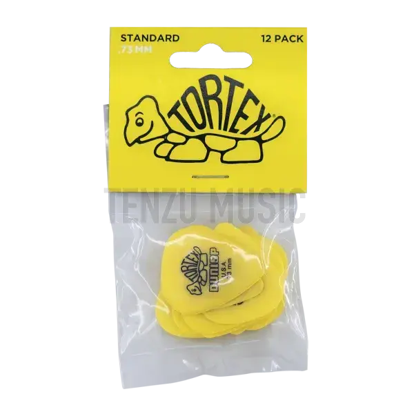 Dunlop Tortex Standard .73mm Yellow Guitar Pick - (12 Pack)