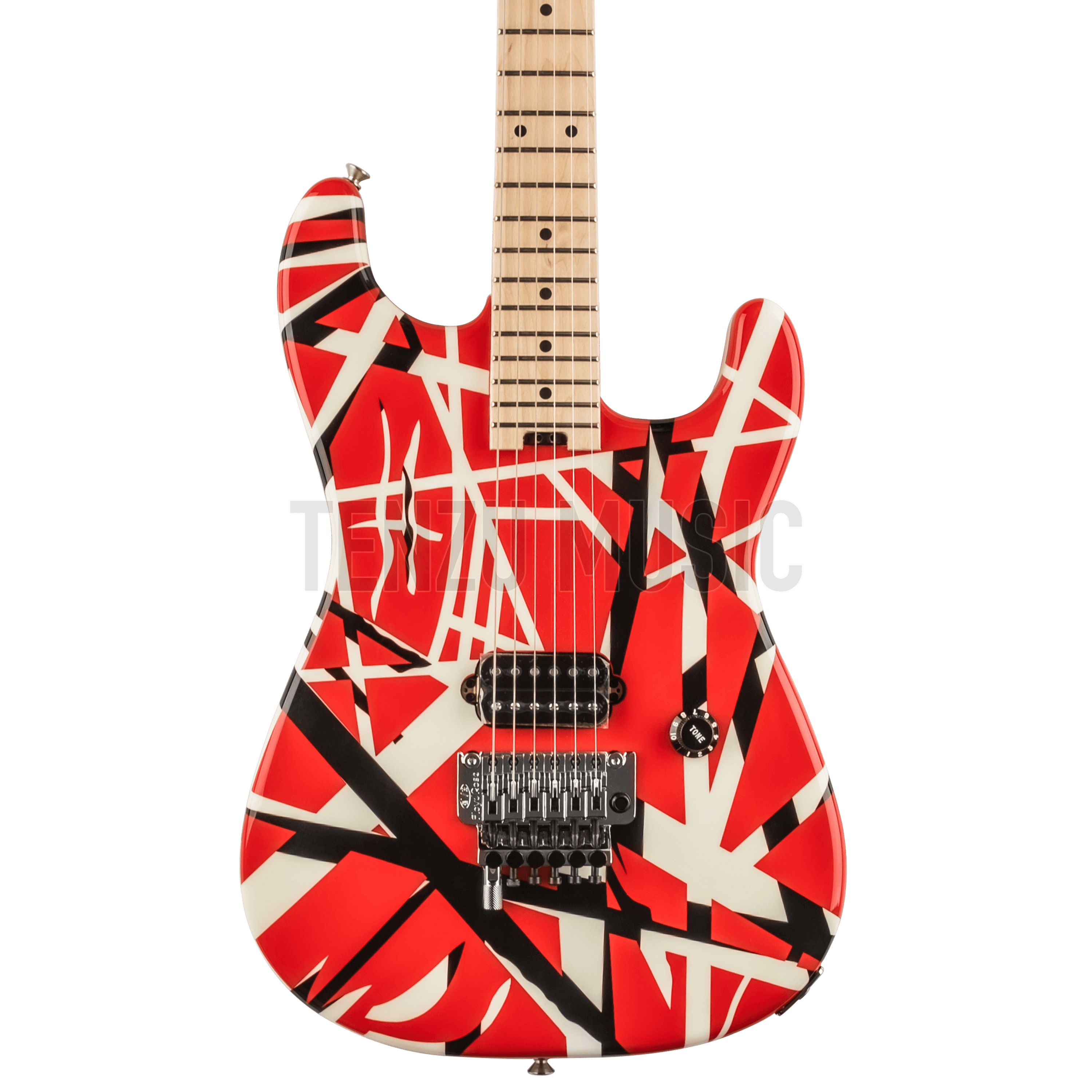 EVH Striped Series Red w/ Black Stripes