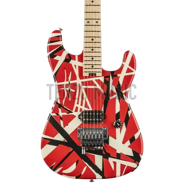 EVH Striped Series Red w/ Black Stripes