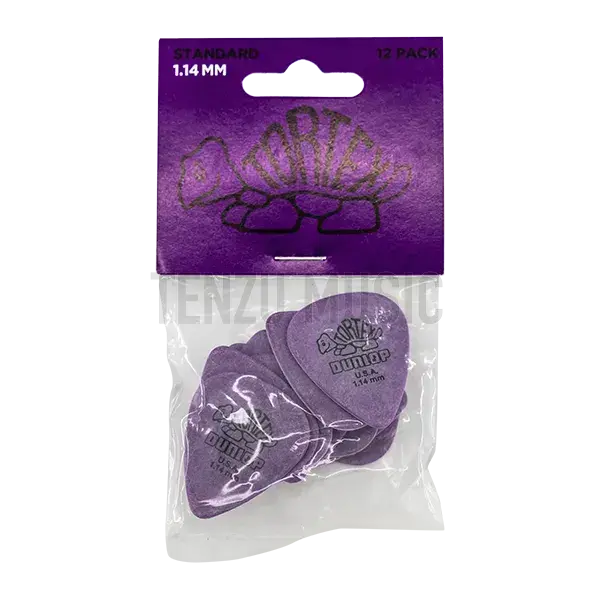 Dunlop Tortex Standard 1.14mm Purple Guitar Pick - (12 Pack)