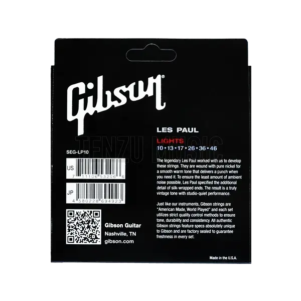 سیم گیتار Gibson Les Paul Pure Nickel Wound Ultra Light 10-46