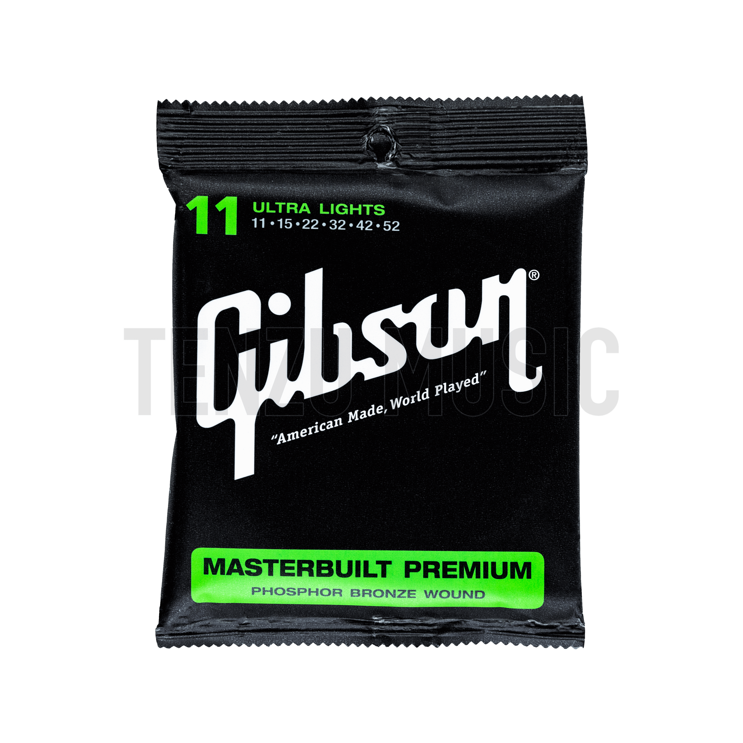 سیم گیتار Gibson Masterbuilt Premium Phosphor Bronze Wound Light 11-52