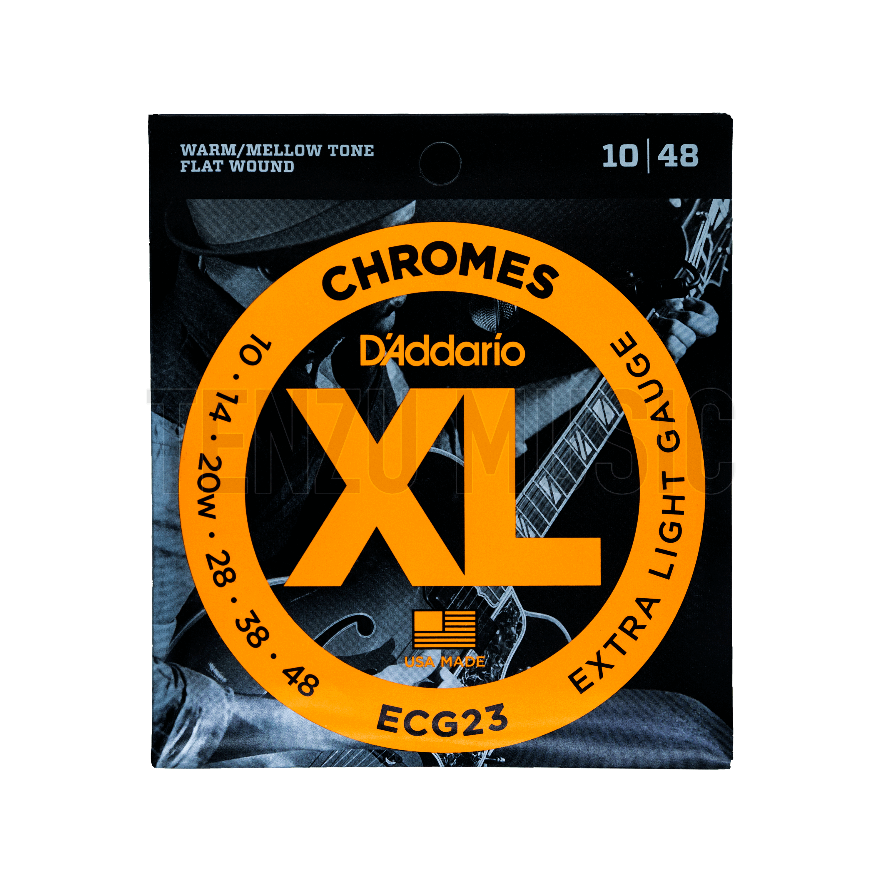 سیم گیتار D'Addario ECG23 XL 10-48 Flat Wound