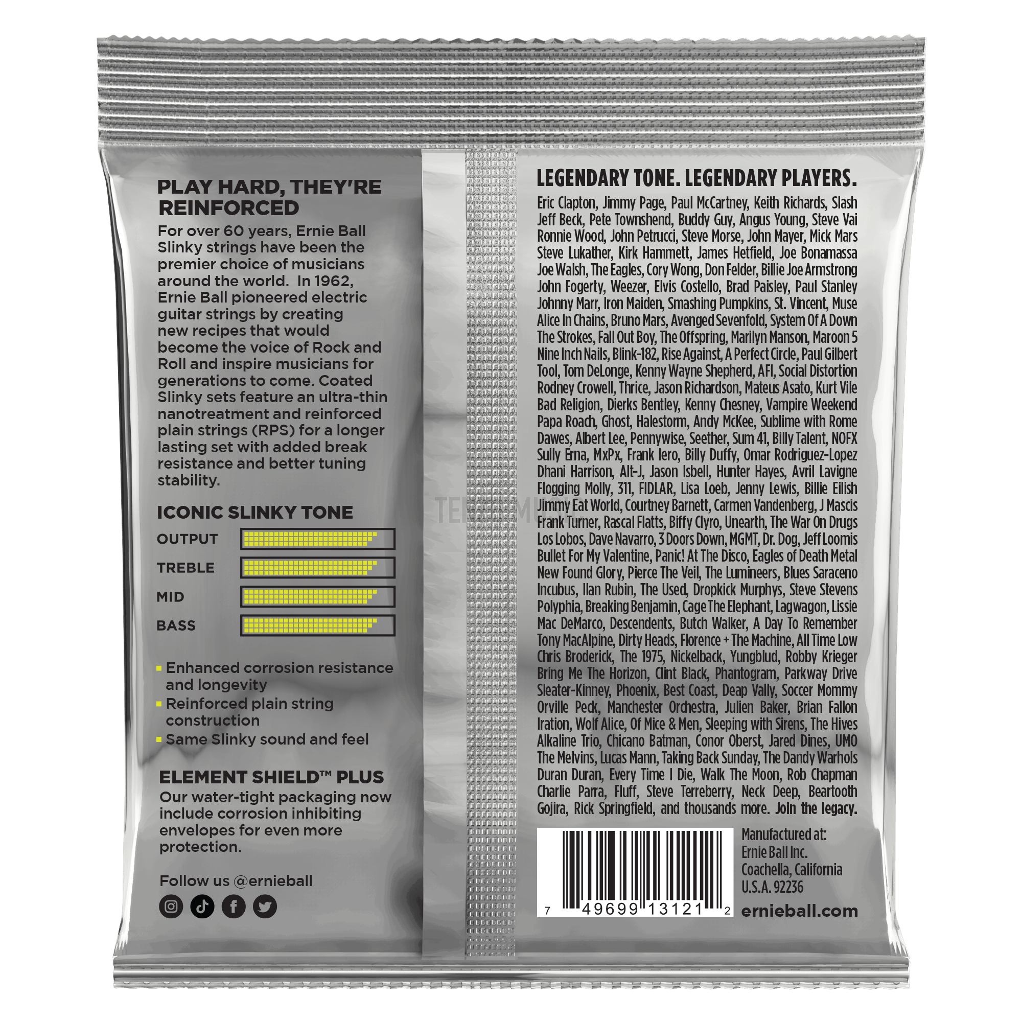 سیم گیتار Ernie Ball Coated Slinky Titanium 10-46