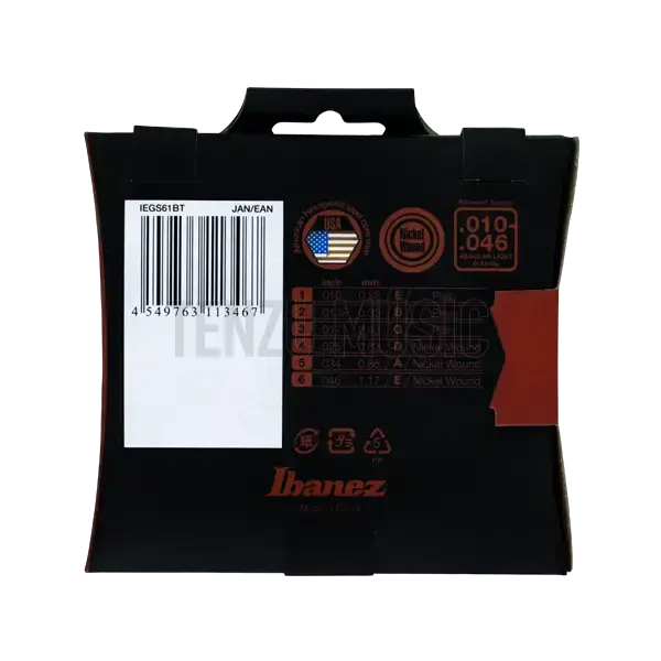 سیم گیتار Ibanez Nickel Wound Balanced Tension Regular Light 10-46