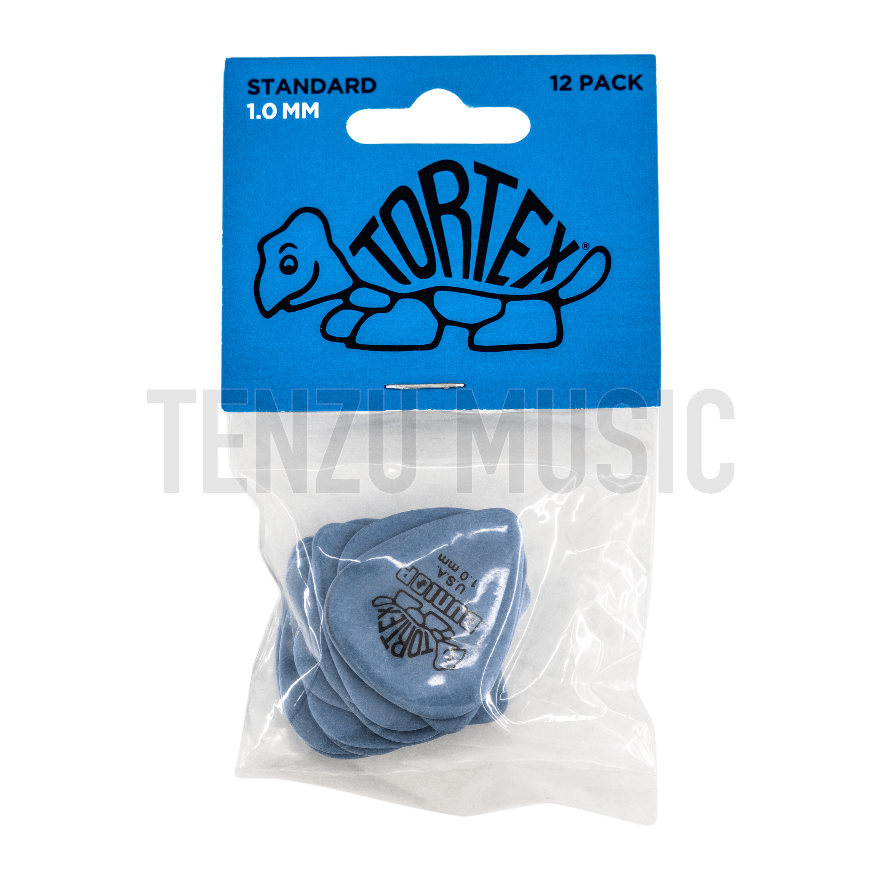 Dunlop Tortex Standard 1.0mm Blue Guitar Pick - (12 Pack)