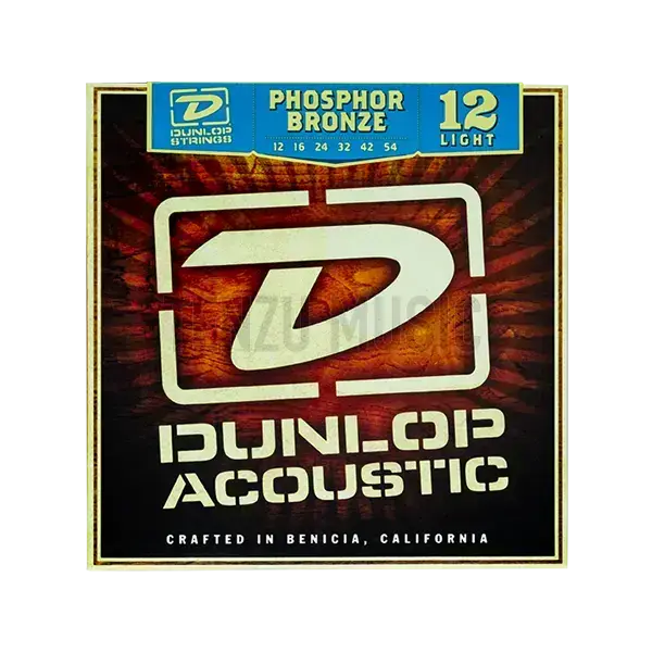 سیم گیتار Dunlop Phosphor Bronze 12 Light 12-54