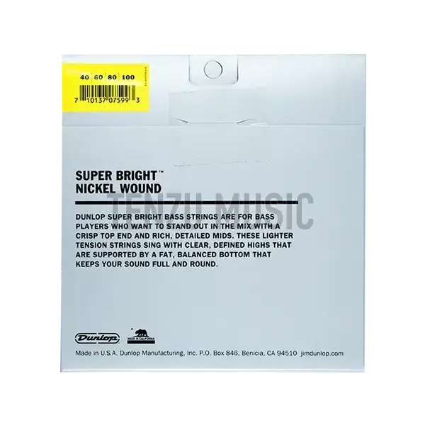 سیم گیتار Dunlop Nickel Wound Super Bright 40-100
