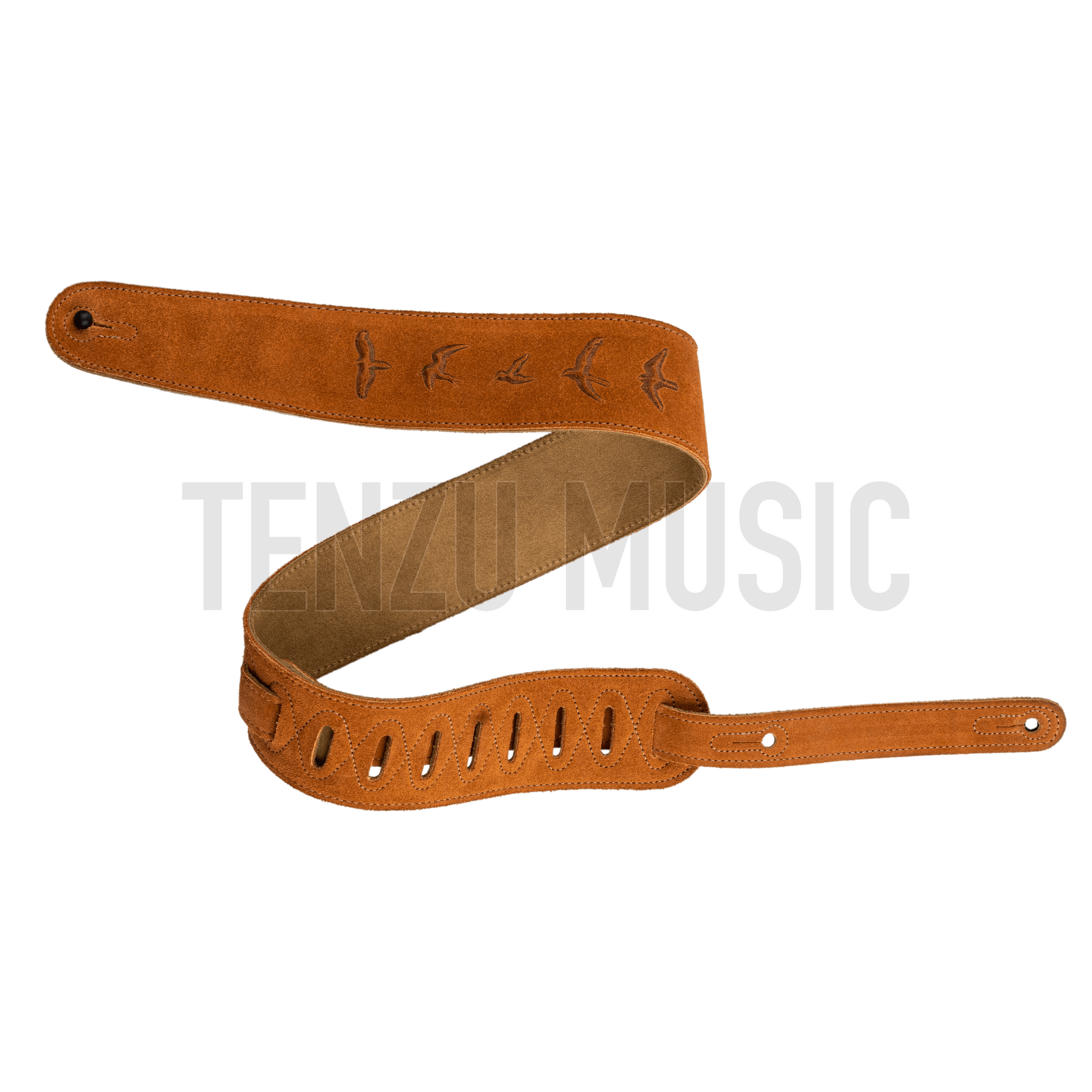 PRS Levy-Made Suede, Embossed Birds, Honey Strap