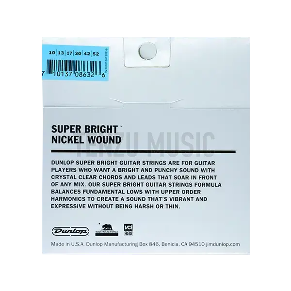 سیم گیتار Dunlop Nickel Wound 10-52 SUPER BRIGHT