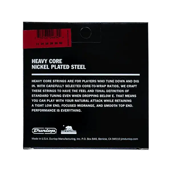 سیم گیتار Dunlop Nickel Plated steel 11-50 (Heavy Core)
