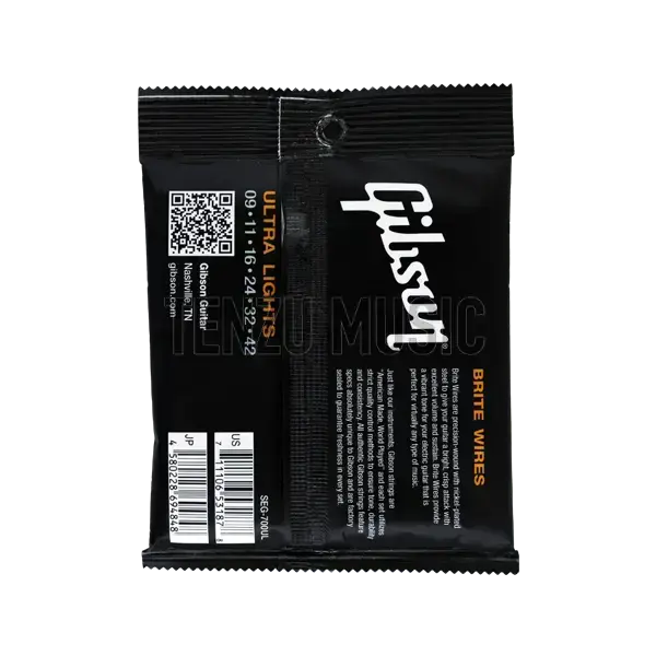 سیم گیتار Gibson Brite Wires Nickel Plated Steel Wound Medium Light 9-42