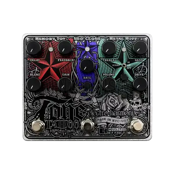 پدال گیتار الکتریک Electro-Harmonix Tone Tattoo Analog Multi-effects Pedal