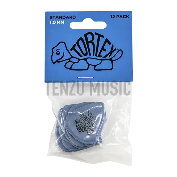 Dunlop Tortex Standard 1.0mm Blue Guitar Pick - (12 Pack)