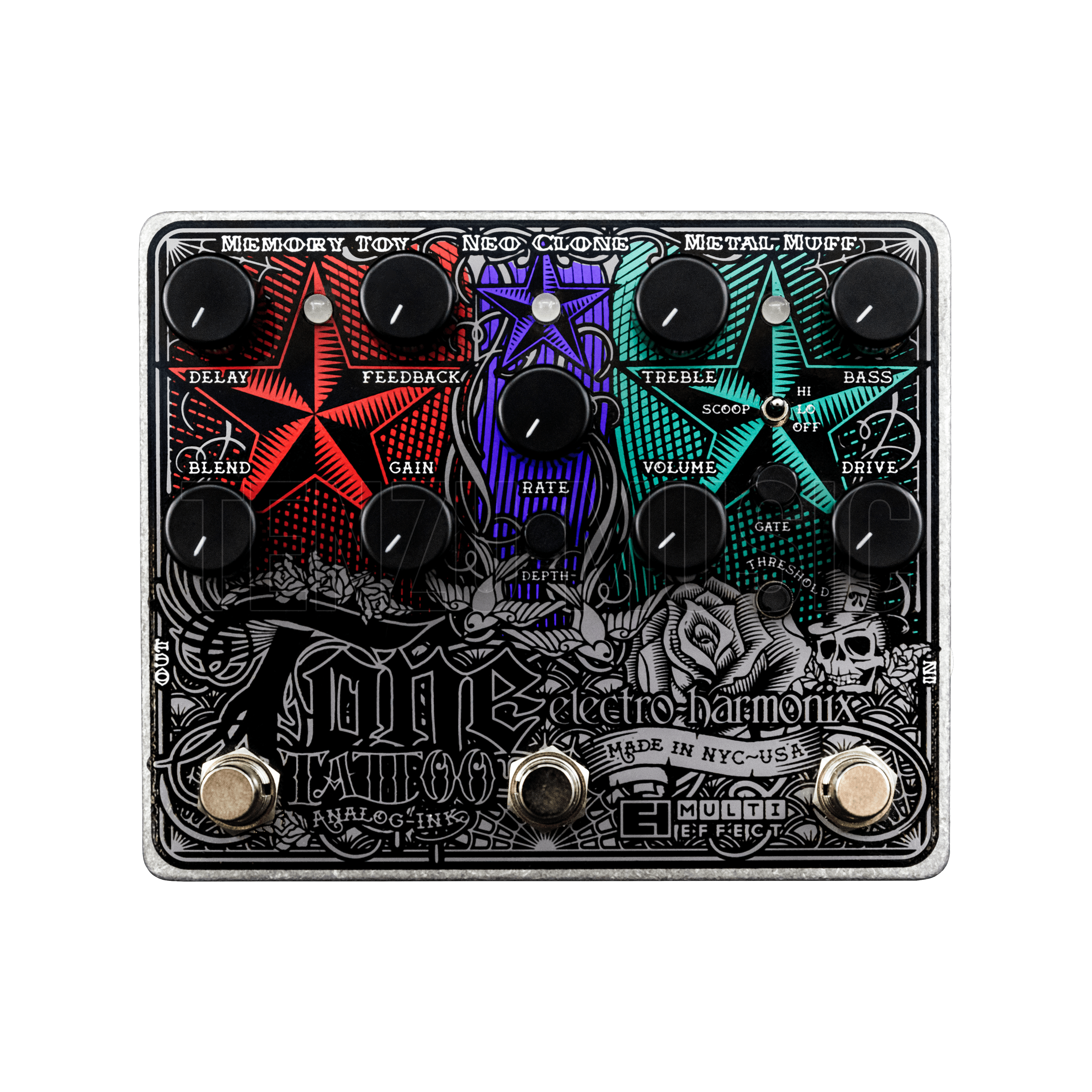 پدال گیتار الکتریک Electro-Harmonix Tone Tattoo Analog Multi-effects Pedal